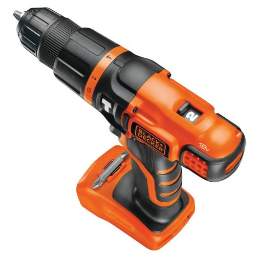 Boremaskine/Skruemaskine 18 V – Black+Decker BDCH188N, 1.350 o/min, sort/orange