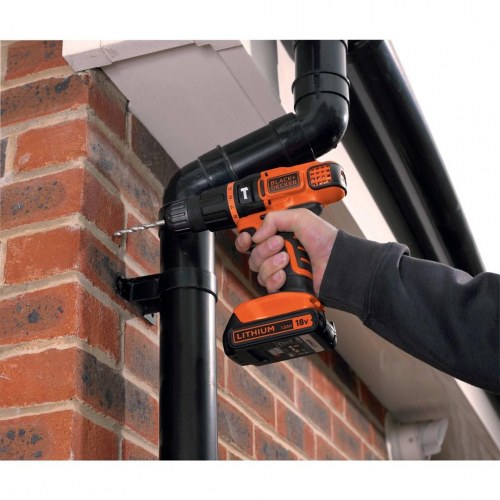 Boremaskine/Skruemaskine 18 V – Black+Decker BDCH188N, 1.350 o/min, sort/orange
