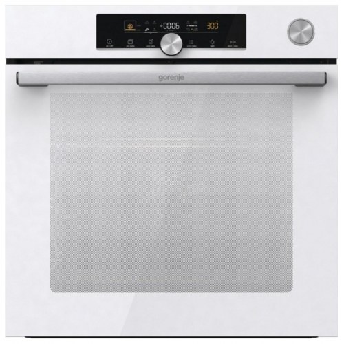 Indbygningsovn Gorenje BPSA6747A08WG – hvid, 77 l, damp