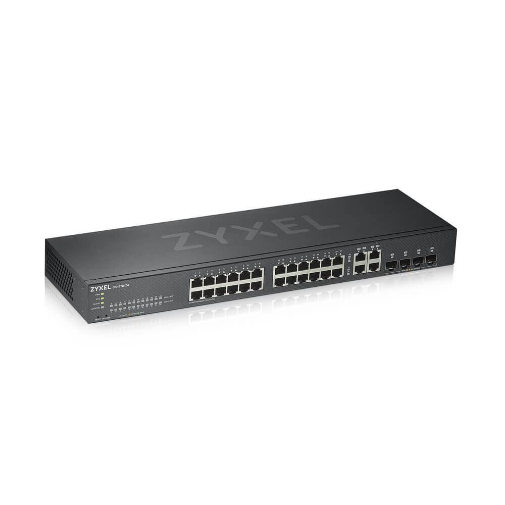 Netværksswitch Zyxel GS1920-24V2 - Managed Gigabit, sort