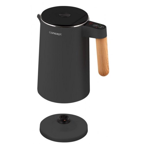 Elkedel CONCEPT RK3302 – antracit, 1,5 l, justerbar temperatur