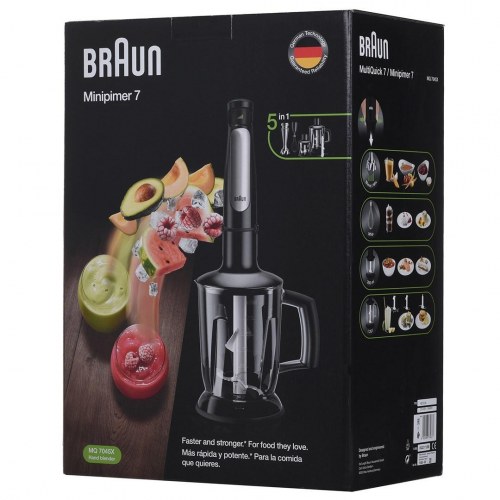 Stavblender Braun MultiQuick 7 MQ 7045X – 1,25 l, 1.000 W, sort/rustfrit stål