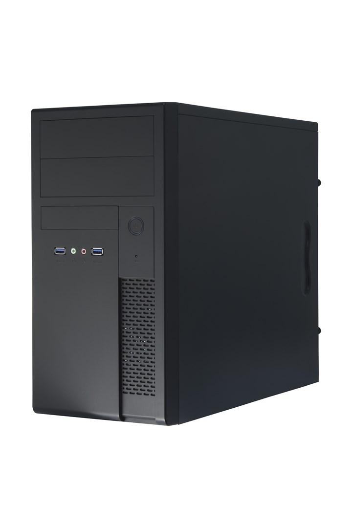 PC kabinet Mini Tower - Chieftec XT-01B-350GPB, sort, 350 W billede