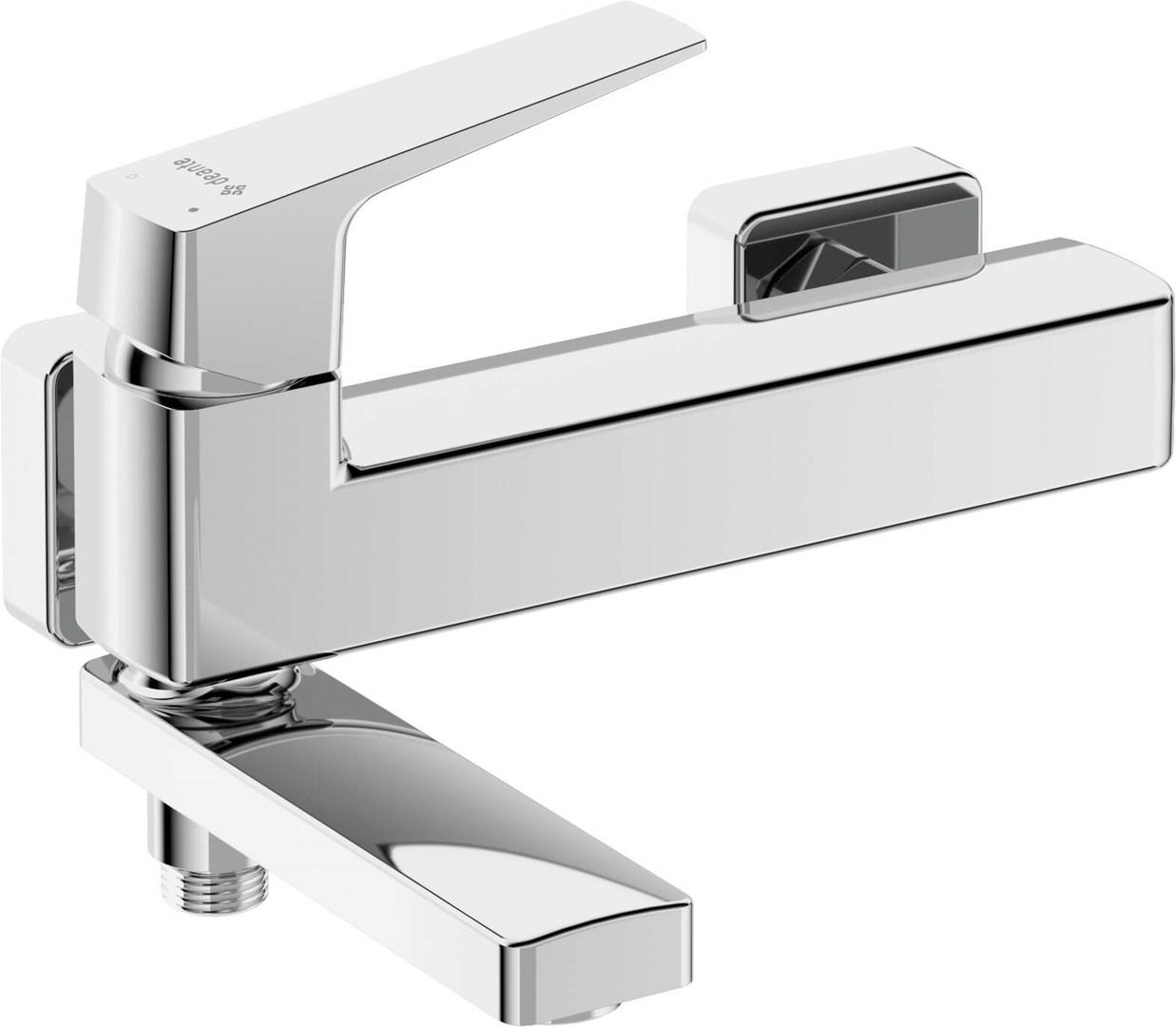 Badekarsarmatur væghængt - Deante med foldbart tudstykke