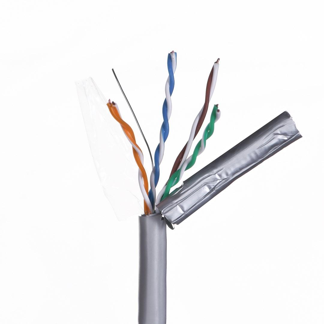 Netværkskabel Cat5e F/UTP 305 m - Q‑LANTEC, grå (PVC/PE)