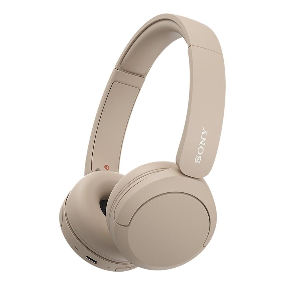 Trådløst headset Sony WH-CH520 med ladestander - creme