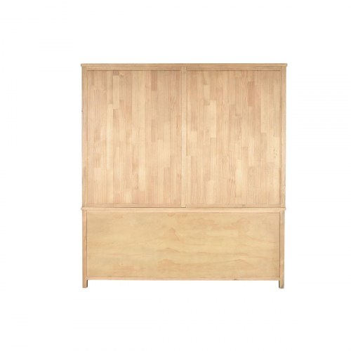 Bogreol med skab - brun, 200 × 45 × 220 cm