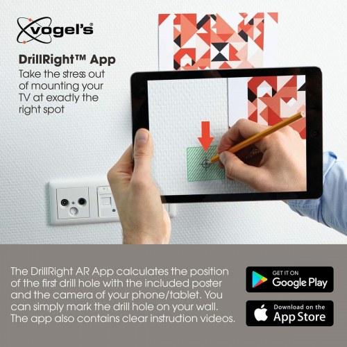 Vægbeslag til TV Vogel's TVM5855, sort, 55"-100"