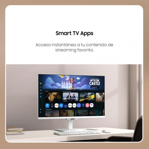 Skærm Samsung Smart Monitor M5 27" (LS27FM501EUXEN) - Hvid