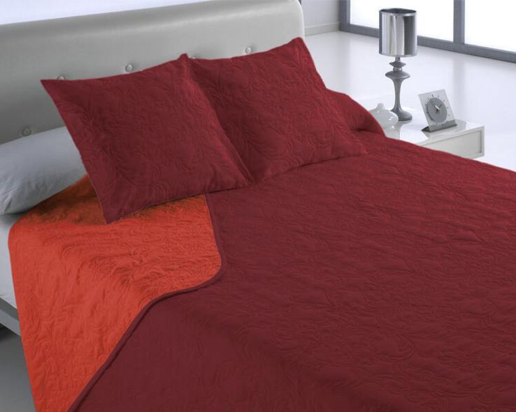 Sengetæppe dobbeltseng Hosteline VEGAS - rød, 240 × 260 cm (3 dele)