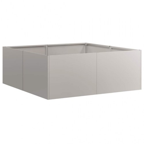 Plantekasse i cortenstål - rustfarvet 80 × 80 × 30 cm, åben bund