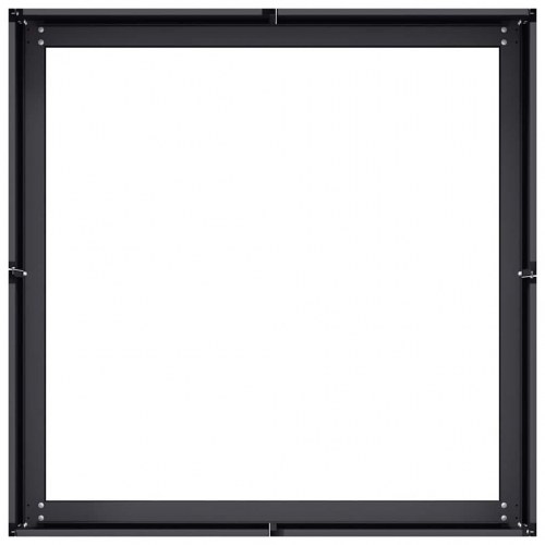 Plantekasse i stål 80 × 80 × 30 cm - sort højbed til have og terrasse