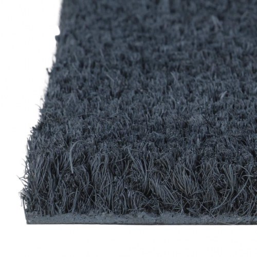 Dørmåtte halvrund i coir - 40 × 60 cm, mørkegrå