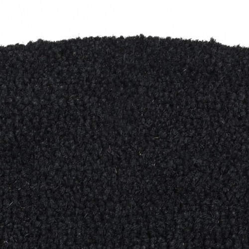Halvrund dørmåtte i coir - 40 × 60 cm, sort