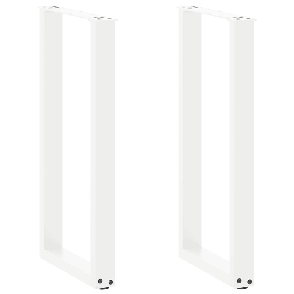 Konsolbordben U-formet 2 stk. hvid 38 x (72-73) cm stål