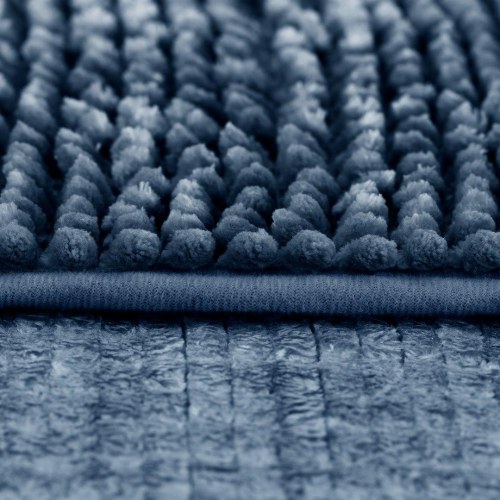 Badeværelsesmåtte RESTILO Bati chenille - marineblå 60 x 90 cm