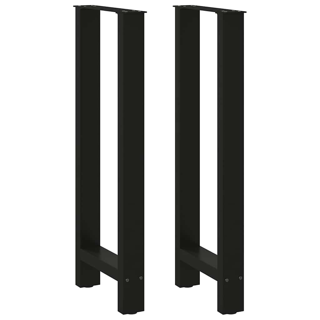 Barbordsben sort 2 stk. 40 x 100-101 cm stål