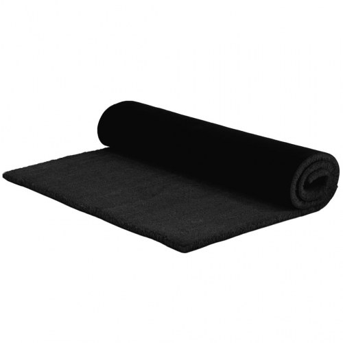 Dørmåtte i coir 100 × 200 cm - sort, tuftet med skridsikker PVC-bagside