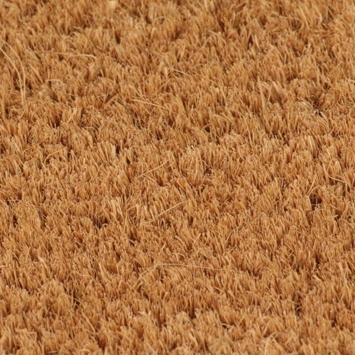 Dørmåtte 50x80 cm halvrund tuftet coir naturfarvet