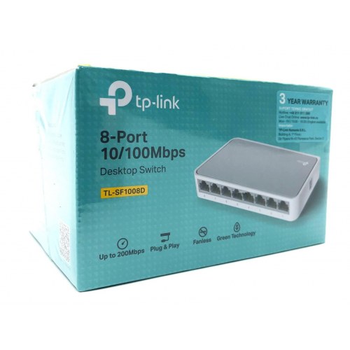 Netværksswitch TP-Link TL-SF1008D – 8 porte 10/100 Mbps desktop