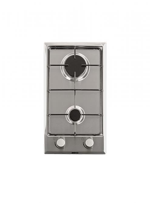 Indbygningskogeplade gas - Beko HDCG 32220 SX, rustfrit stål, 2 zoner