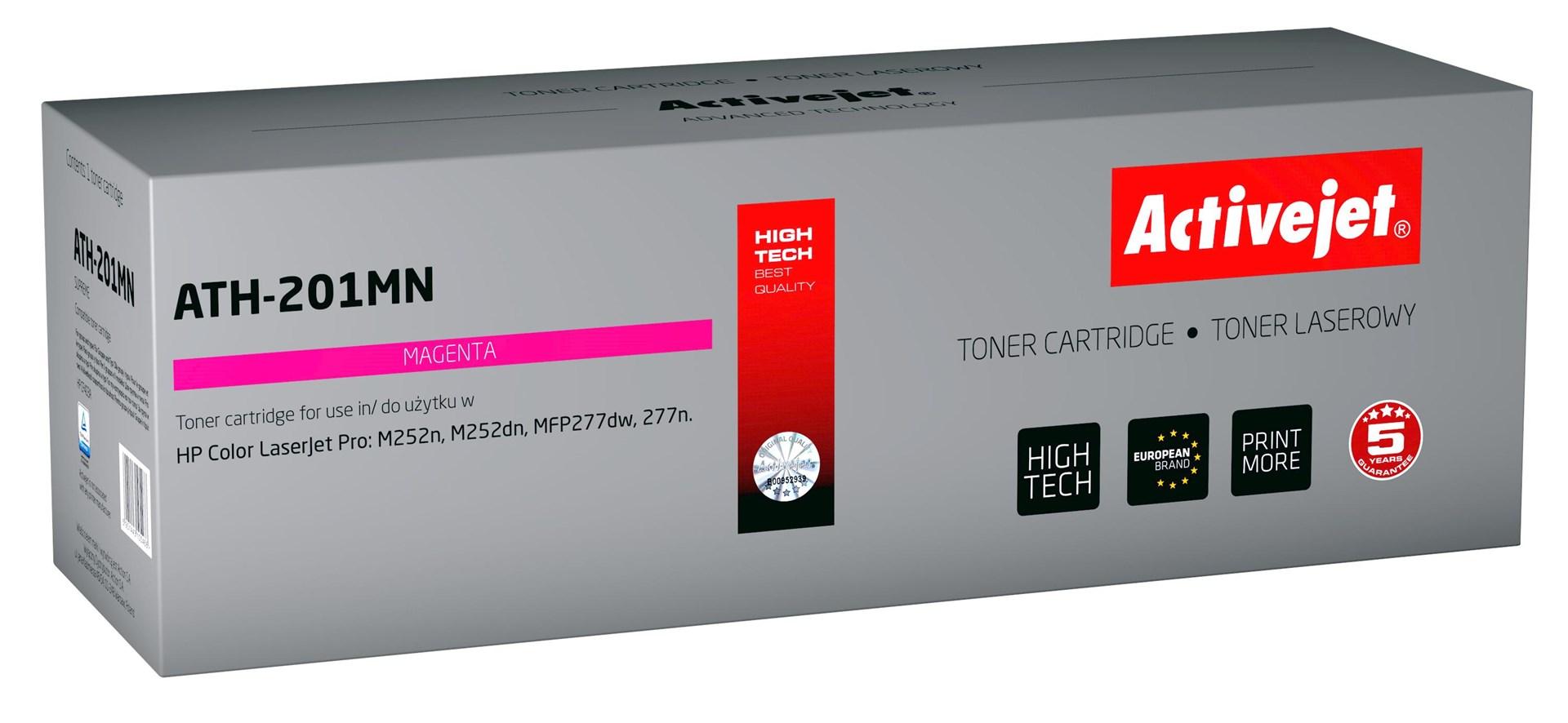 Toner til HP – Activejet ATH-201MN, magenta, erstatter HP 201A CF403A, 1.400 sider billede