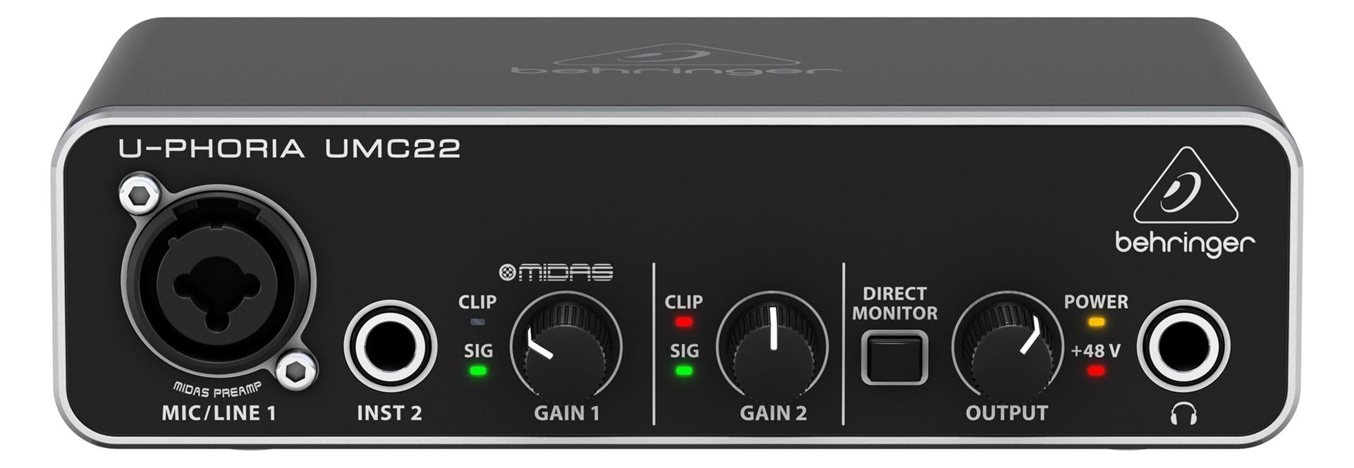 Lydinterface Behringer U-Phoria UMC22 - koncert/studie forforstærker billede