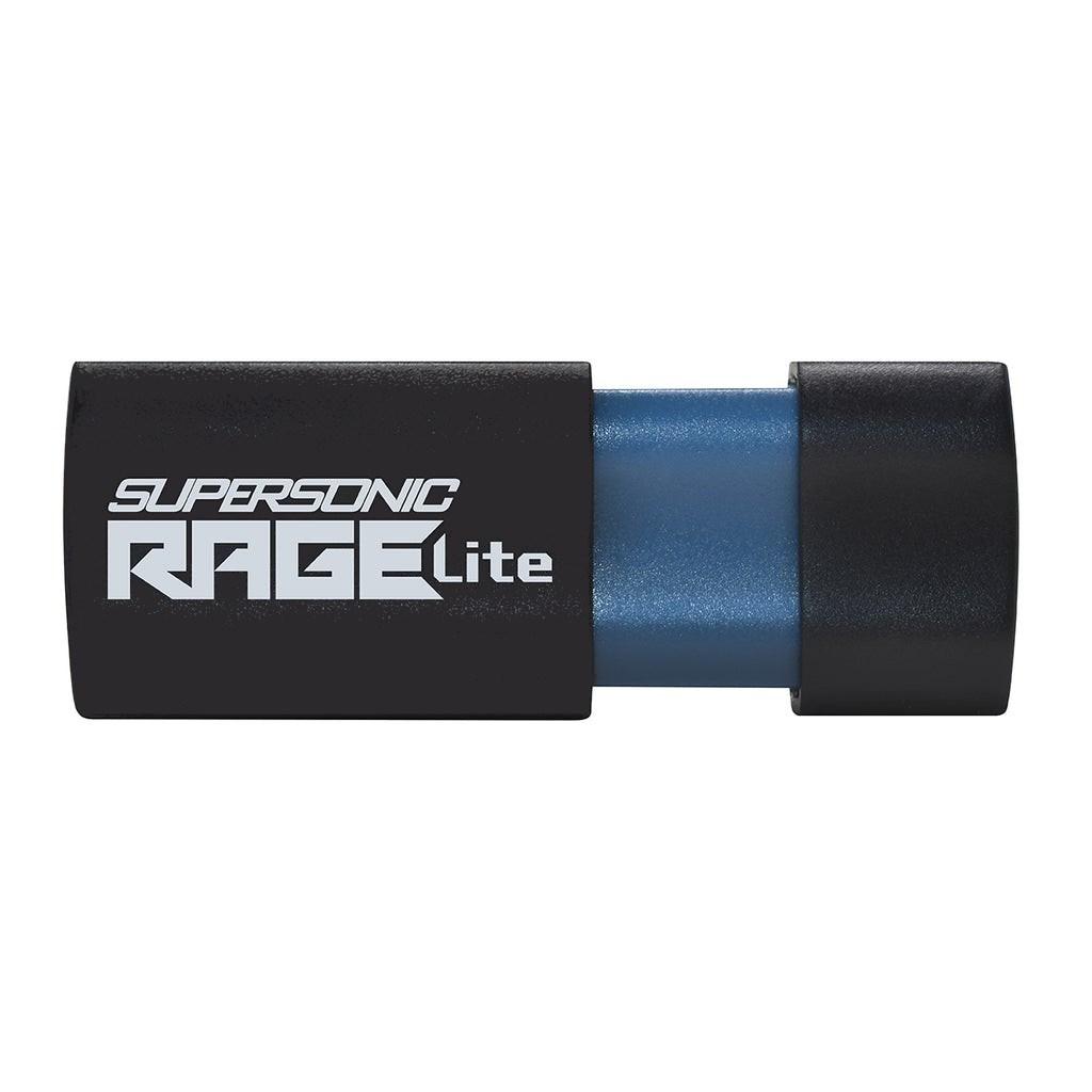 USB flashdrev - Patriot Memory Supersonic Rage Lite 32 GB, USB Type‑A 3.2 Gen 1, sort/blå billede