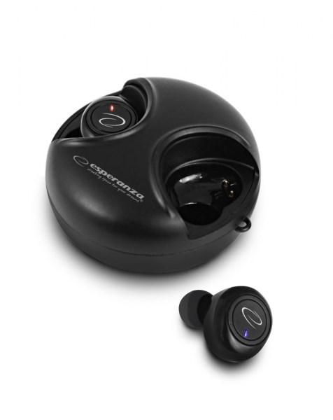 Trådløse in-ear høretelefoner – Esperanza EH228K, Bluetooth 5.0, sort billede