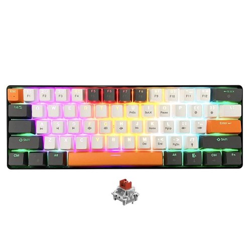 Mekanisk gamingtastatur 60% Media‑Tech MT1258 – CHERRY MX Red, RGB