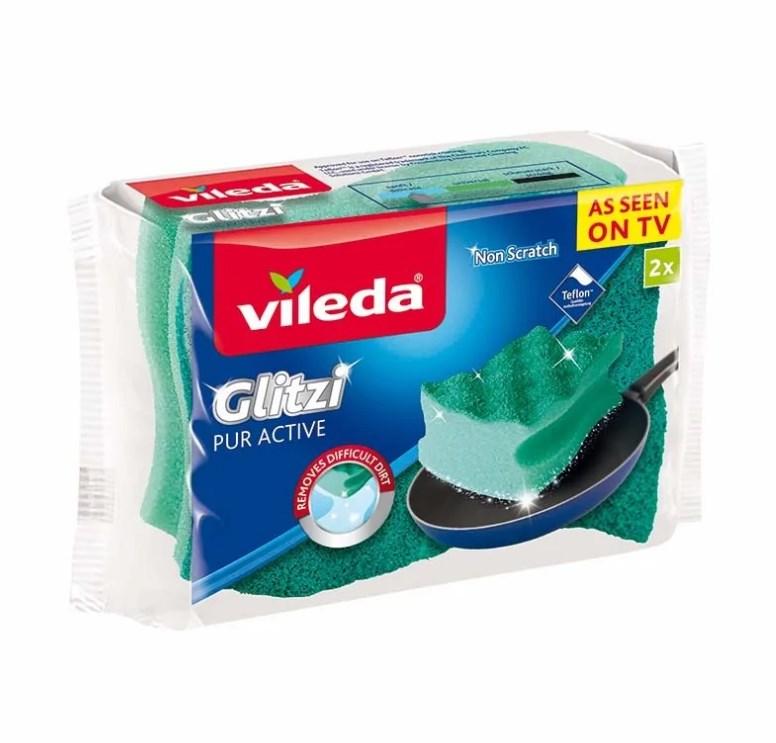 Opvaskesvamp Vileda Glitzi Pur Active - 2 stk. billede