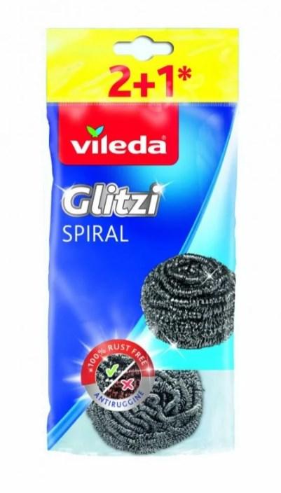 Opvaskesvampe i stål - Vileda Glitzi Spiral, 3 stk. billede