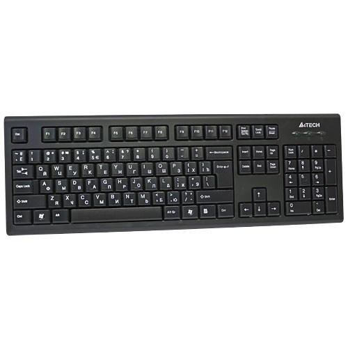Tastatur med kabel A4Tech KR-85 - fuld størrelse, USB, sort (US QWERTY)