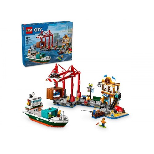 LEGO City 60422 Havneområde med fragtskib