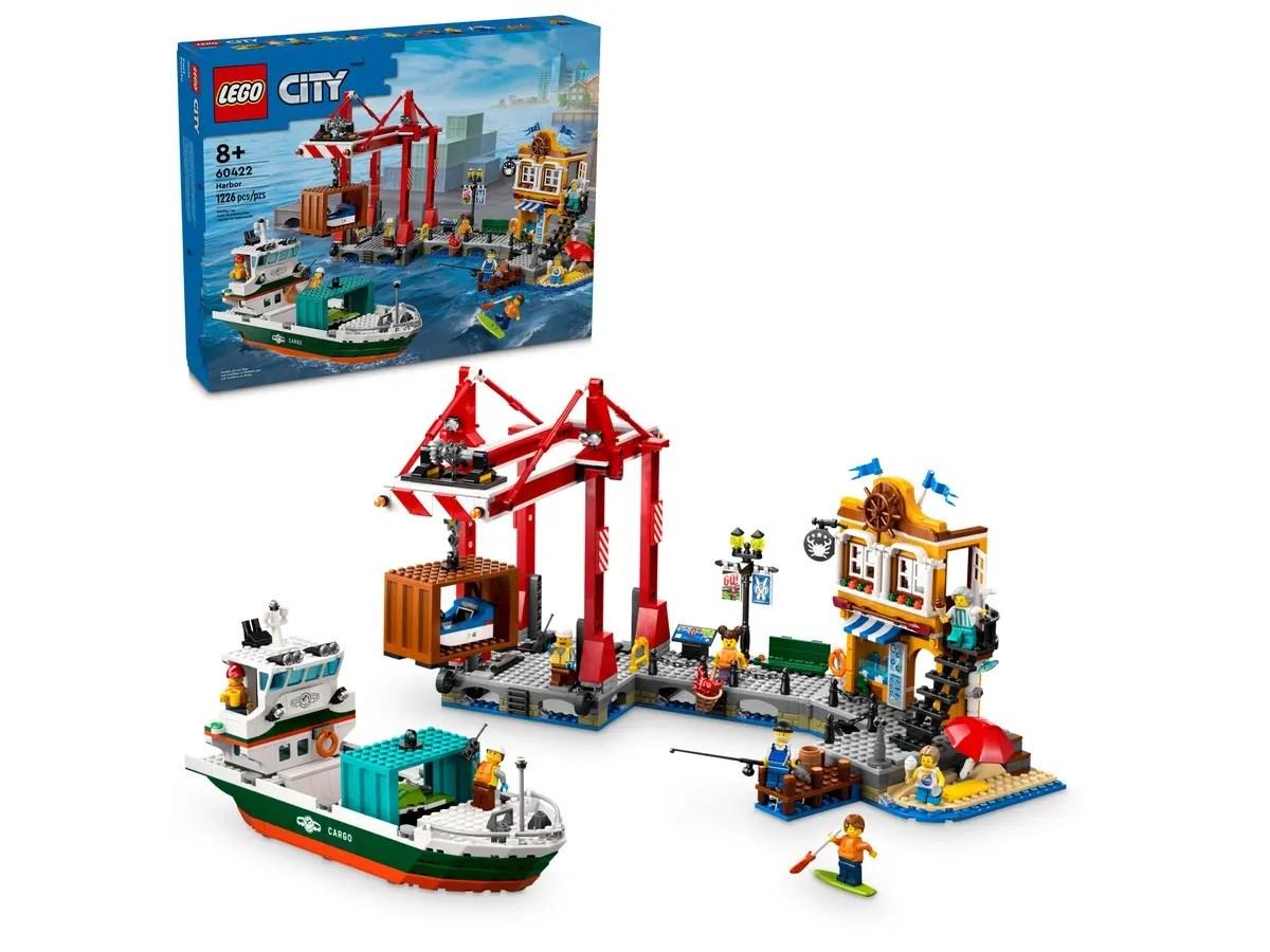 LEGO City 60422 Havneområde med fragtskib