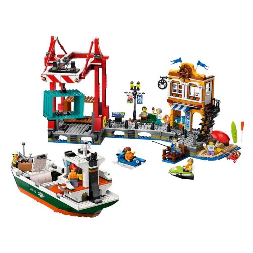 LEGO City 60422 Havneområde med fragtskib