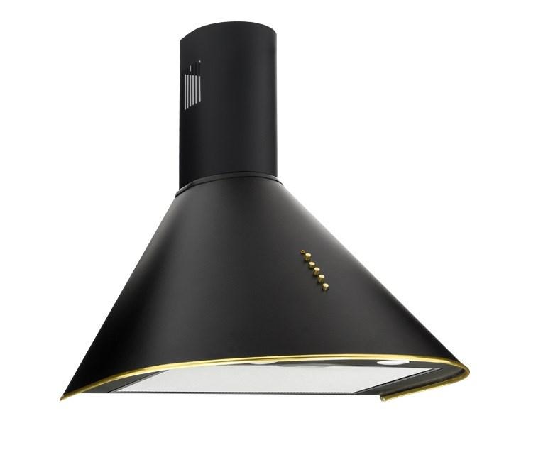 Emhætte vægmonteret Akpo Dandys Gold 50 cm - sort, 450 m³/t