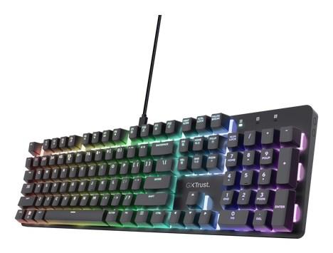 Gaming tastatur Trust GXT 871 Zora - mekanisk, RGB, USB (sort)