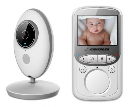 Video babyalarm - Esperanza EHM003, 2,4" LCD, hvid (50 m) billede