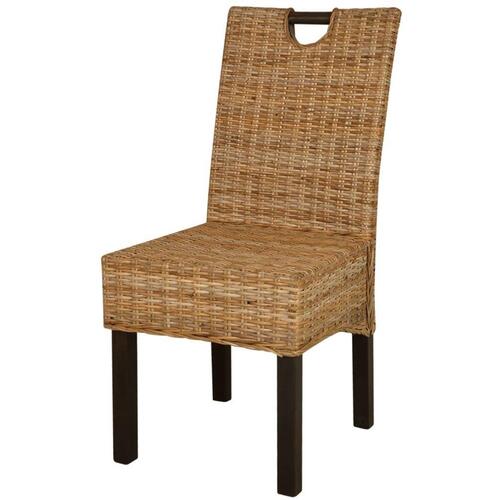 Spisebordsstole 6 stk. Kubu-rattan mangotræ
