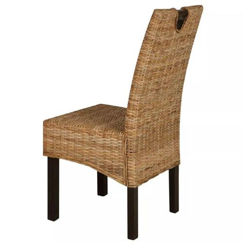 Spisebordsstole 6 stk. Kubu-rattan mangotræ