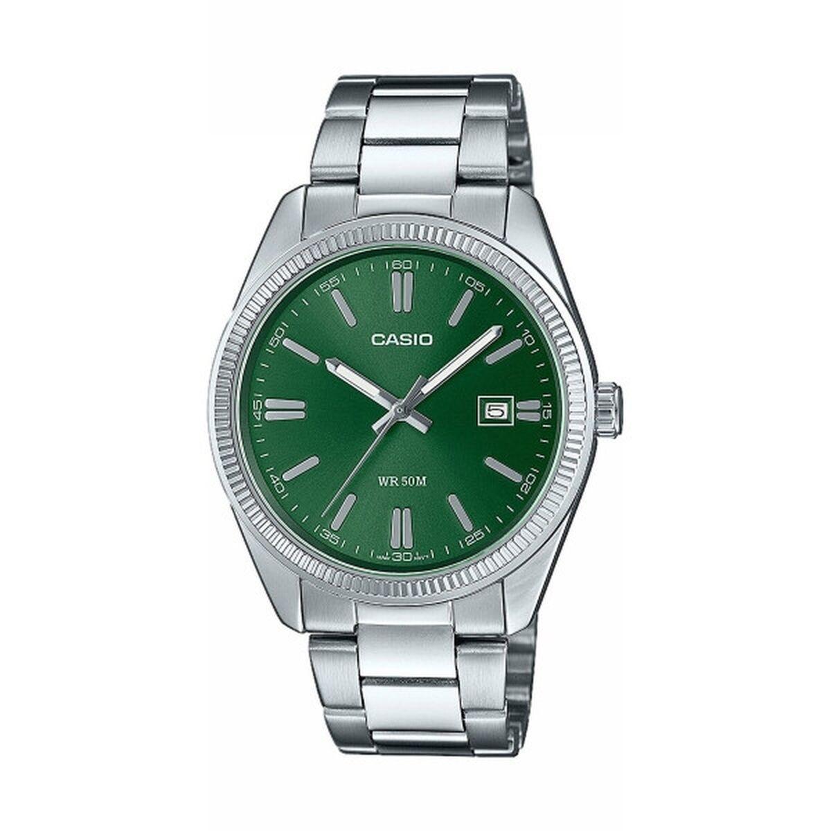 Herreur Casio Date - Forest Green, grøn skive, sølv (Ø 38,5 mm)