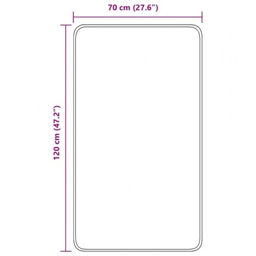 Antiskrid Badmåtte Blå 70 x 120 cm PP