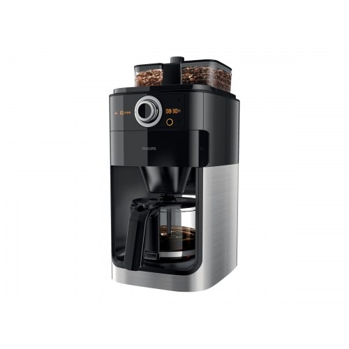 Kaffemaskine med kværn Philips Grind & Brew HD7769 – metal/sort