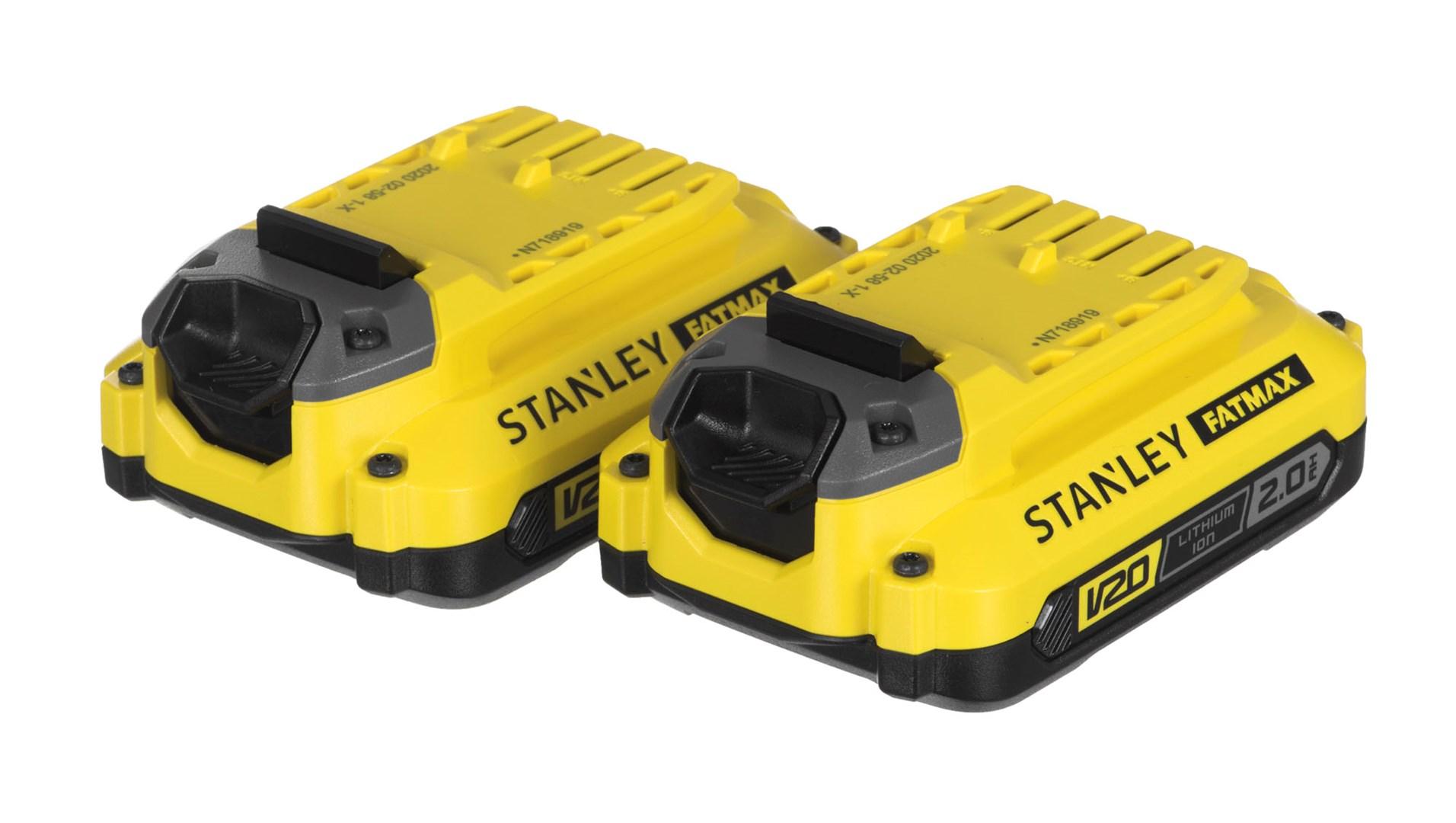 Stanley 18V Fatmax® V20 Brushless Hammer Drill With 2 x 2.0Ah Batteries And Kit Box
