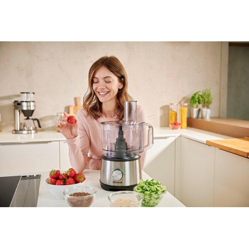 Foodprocessor SEVERIN KM 3892 – 1,5 l, 1.200 W, sort/rustfrit stål