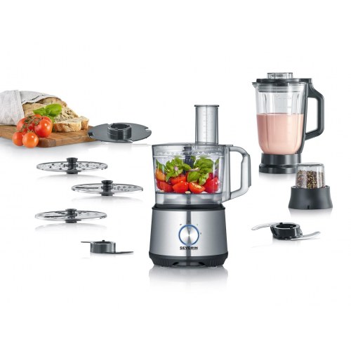 Foodprocessor SEVERIN KM 3892 – 1,5 l, 1.200 W, sort/rustfrit stål