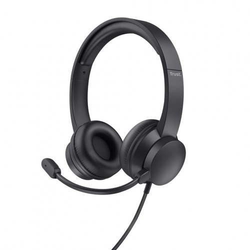 USB headset med mikrofon - Trust HS-201, kablet, sort