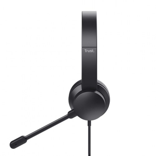 USB headset med mikrofon - Trust HS-201, kablet, sort