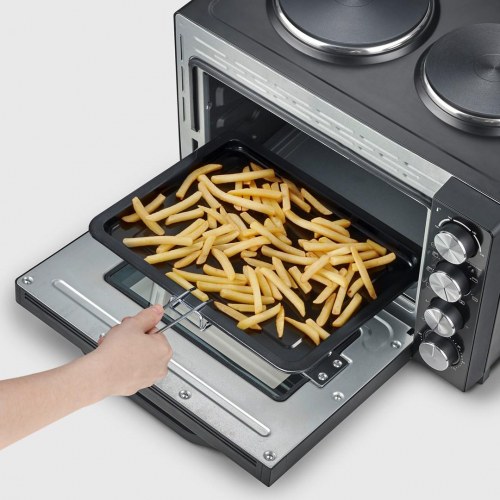 Miniovn med kogeplader SEVERIN TO 2074 – 30 l, 2.500 W, grill, sort